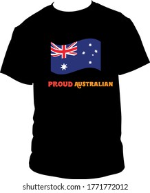 Proud Australian black tshirt vector