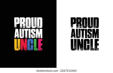 Proud Autism Auntie T shirt design, typography