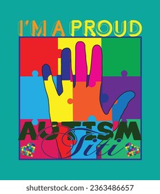 I'm a proud Autism TITI T-Shirt Design