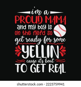 Proud Baseball Mama Svg craft cricut cut files