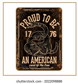 proud to be America veteran design