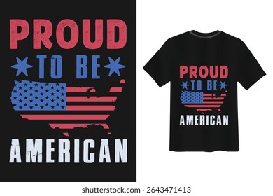 Orgulhoso de ser americano patriótico t shirt design