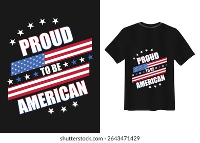 Orgulhoso de ser um americano patriótico t-shirt design