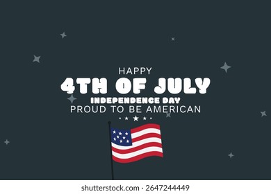 Orgulhoso de ser americano forte Patriótico 4 de julho Poster