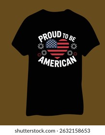 Orgulhoso de ser americano T-Shirt Design
