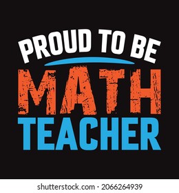 Proud to be math teacher - vector