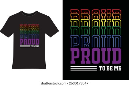 Proud to be me pride month design sticker