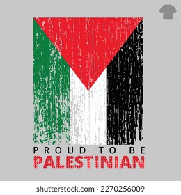 Proud to be Palestinian T shirt Design Vector