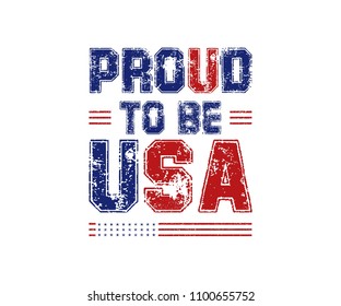 Proud To Be USA Vintage Retro Tee Graphic