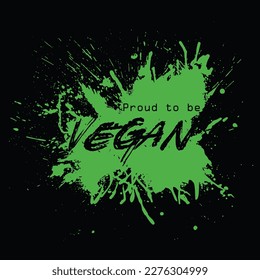 Proud to be vegan t shirt design vector
