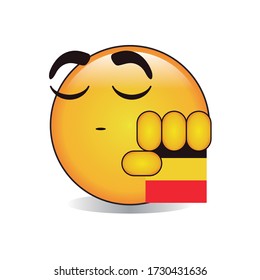 Proud Belgian Emoji Isolated Vector