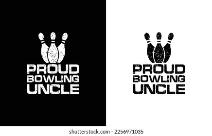 Proud Bowling Uncle T shirt design, typography