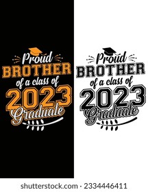 Proud Brother of a Class of 2023 Graduate Funny Senior Design
