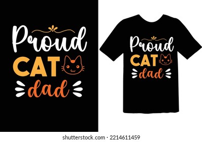 Proud Cat Dad t shirt design