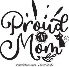 Proud Cat Mom Cat Design