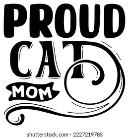 proud cat mom vector file