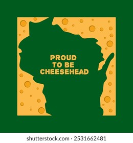 Orgulhoso Mapa de Cheesehead Wisconsin