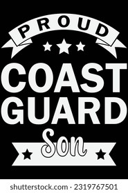 Proud Coast Guard Son eps cut file for cutting machine