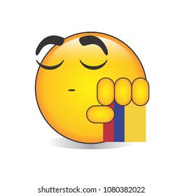 Proud Colombian
 Emoji Isolated Vector