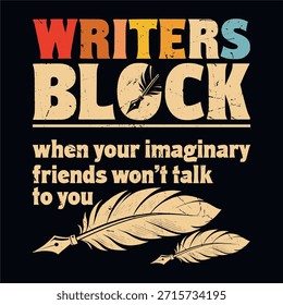 Proud Creative Author Writing Retro Vintage Author Writer T-shirt Design