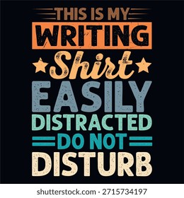Orgulloso Autor Creativo Escritura Retro Antiguas Autor Escritor Diseño de Camiseta