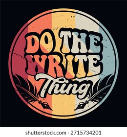 Proud Creative Author Writing Retro Vintage Author Writer T-shirt Design