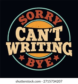 Proud Creative Author Writing Retro Vintage Author Writer T-shirt Design