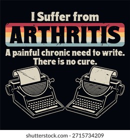 Proud Creative Author Writing Retro Vintage Author Writer T-shirt Design