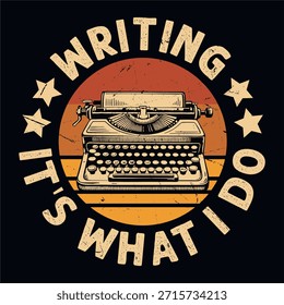 Stolz kreative Autor schreiben Retro Vintage Autor Autor Schriftsteller T-Shirt Design