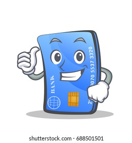 Proud Credit Card Character Cartoon