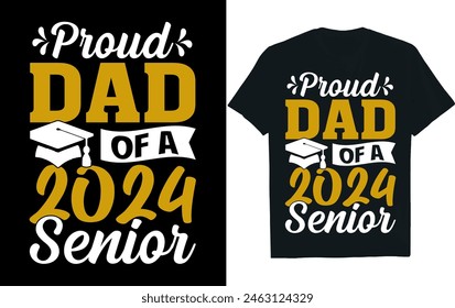 PAPÁ ORGULLOSO DE UN SENIOR 2024 . Camiseta de graduación .