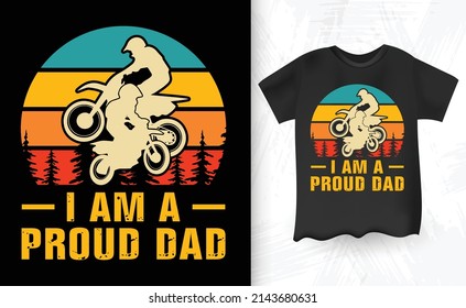 I Am Proud Dad Retro Vintage Father's Day T-shirt Design