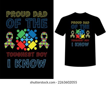 Proud Dad Of The Toughest Boy I Know Print-ready T-Shirt Design