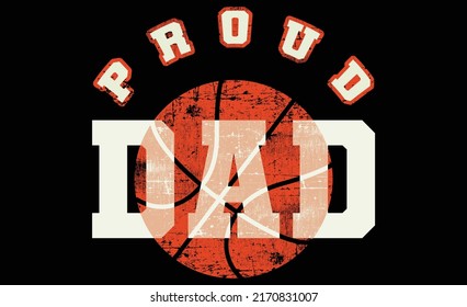 "Proud Dad" Vector and Typography Illustration for Son and Daughter, also used for Poster and T-shirt Design. Eps_10.