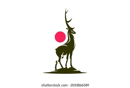 Proud Deer vector logo EPS 10 file