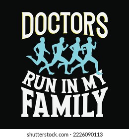 Proud Doctor Profession Runner t-shirt design