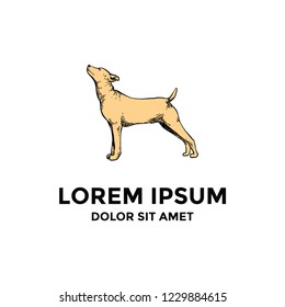 Proud Dog Side View Logo Inspiration