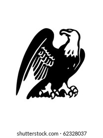 Proud Eagle - Retro Clipart Illustration