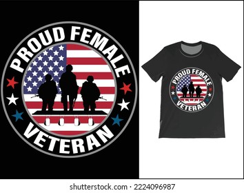 Veterana orgullosa vendedora de camiseta con bandera de los Estados Unidos, camiseta conmemorativa del día del veterano regalo para las mujeres, 4 de julio de camisas, camiseta militar patriótica, regalo para mujeres veteranas y fuertes