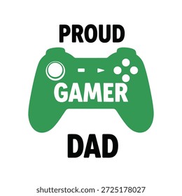 Orgulhoso jogador pai jogo controlador vetor ilustração Vetor