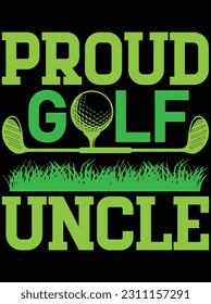 Orgulloso diseño de arte vectorial de tío de golf, archivo eps. archivo de diseño para camiseta. archivo de diseño de corte svg, eps