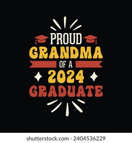 Abuela orgullosa de una clase de diseño de camiseta de grado 2024. Regalo de graduación de la abuela.