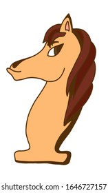 Proud horse profile drawing graphics