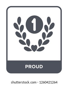 proud icon vector on white background., proud simple element illustration