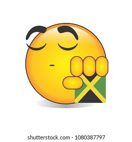 Proud Jamaican Emoji Isolated Vector