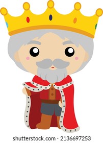 Proud King Vector Clipart Cartoon Drawing Stock Vector (Royalty Free ...