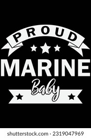 Proud Marine Baby eps Schnittdatei für Schneidemaschine