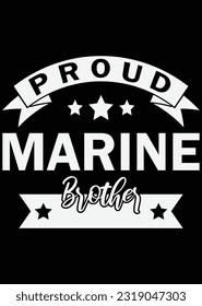 
Proud Marine Brother eps cut file for cutting machine