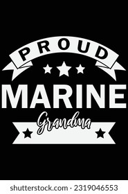 
Proud Marine Grandma eps cut file for cutting machine