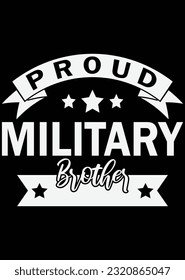 Proud Military Brother eps cut file for cutting machine